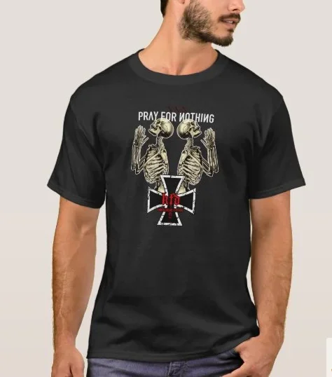 Unique Skeletons Praying T-Shirt. Summer Cotton O-Neck Short Sleeve Mens T Shirt New S-3XL