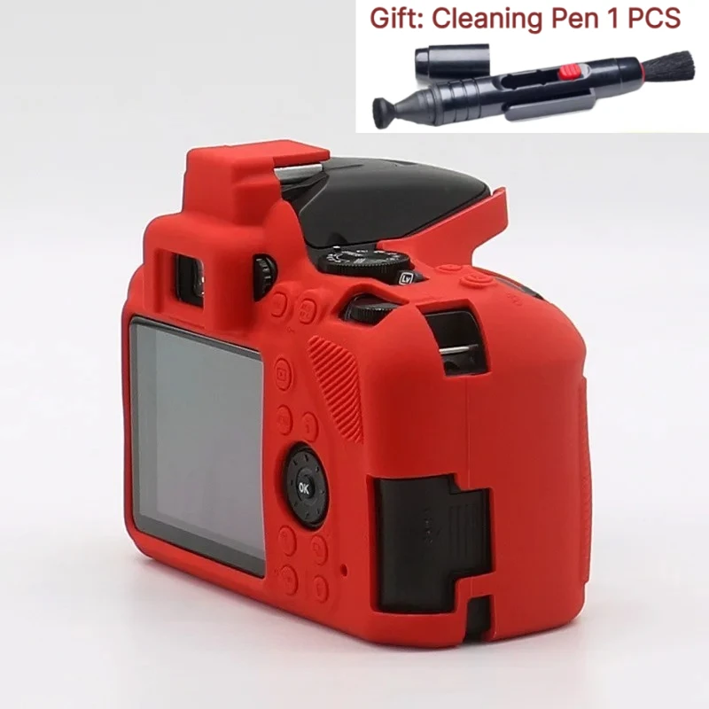 Silicone Digital Camera bag Accessories For Nikon D3500 Protective case waterproof soft case Camera Base+1PCS Free Tempered Film