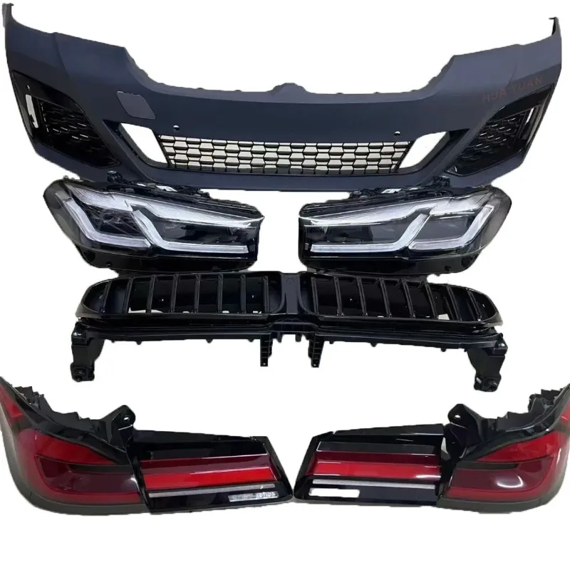 Factory Direct G30 G38 Body Kit For 5 Series G30 Bumper 2018-2023 Front and rear bumper with grille body kit side skirt lip