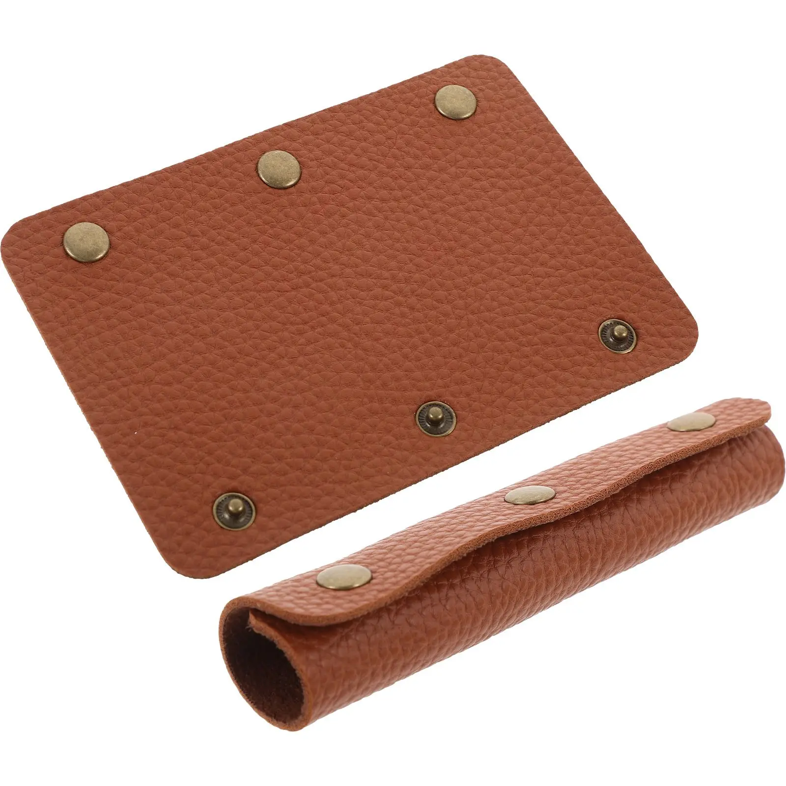 

2Pcs PU Sleeve Comfortable Handle Wrap for Luggage Tote Bags Protector Accessories Brown Long Durability Bag Handle
