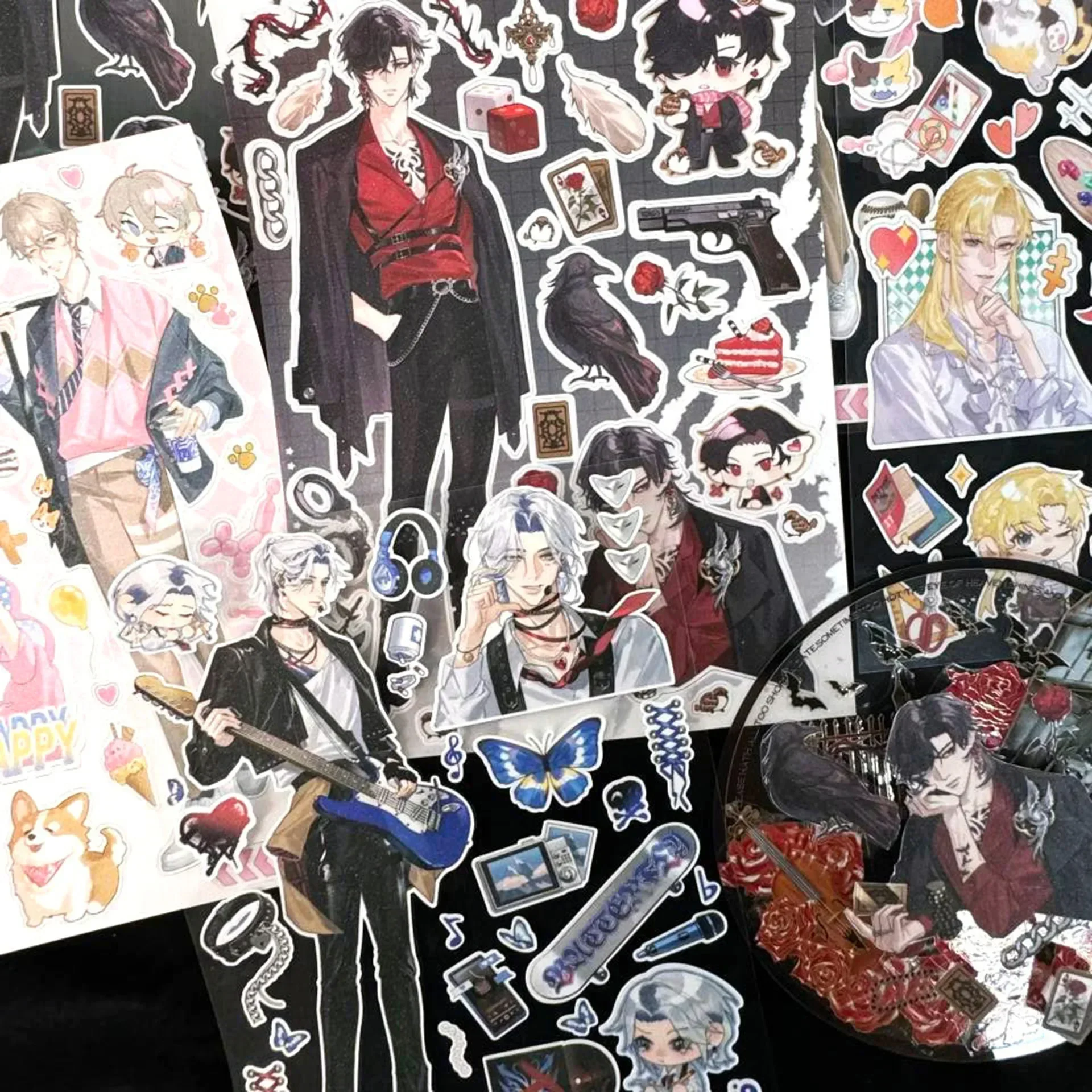 1 Pcs Cute Anime Man Sticker Cartoon Cool Character Deco Scrapbook DIY Material Decoration Stationery Stickers
