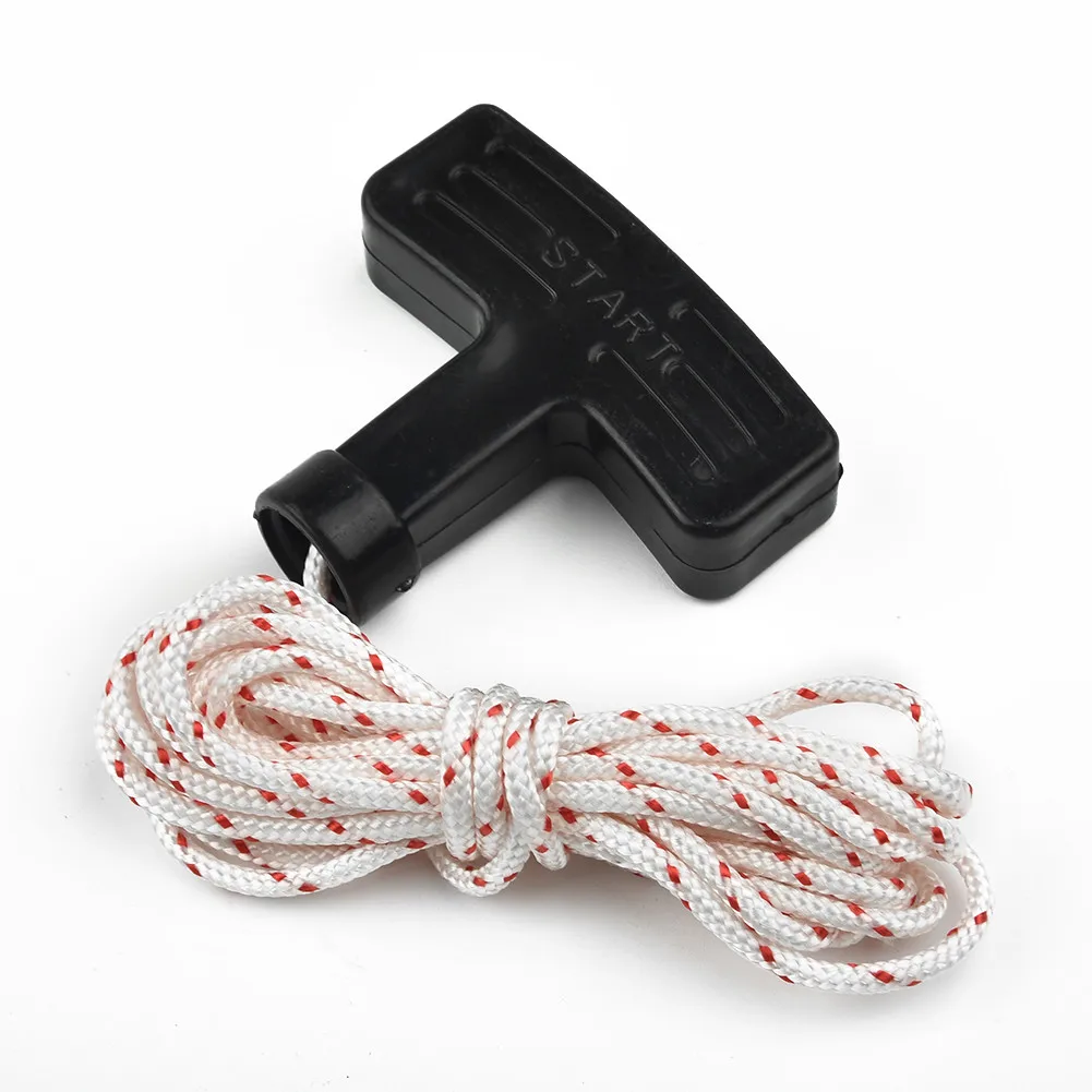 

1 Pcs Starter Rope 2.5m Length Chainsaws Pull Starter Cord With Handle Ø 3mm Pull Rope Starter Rope Replacement