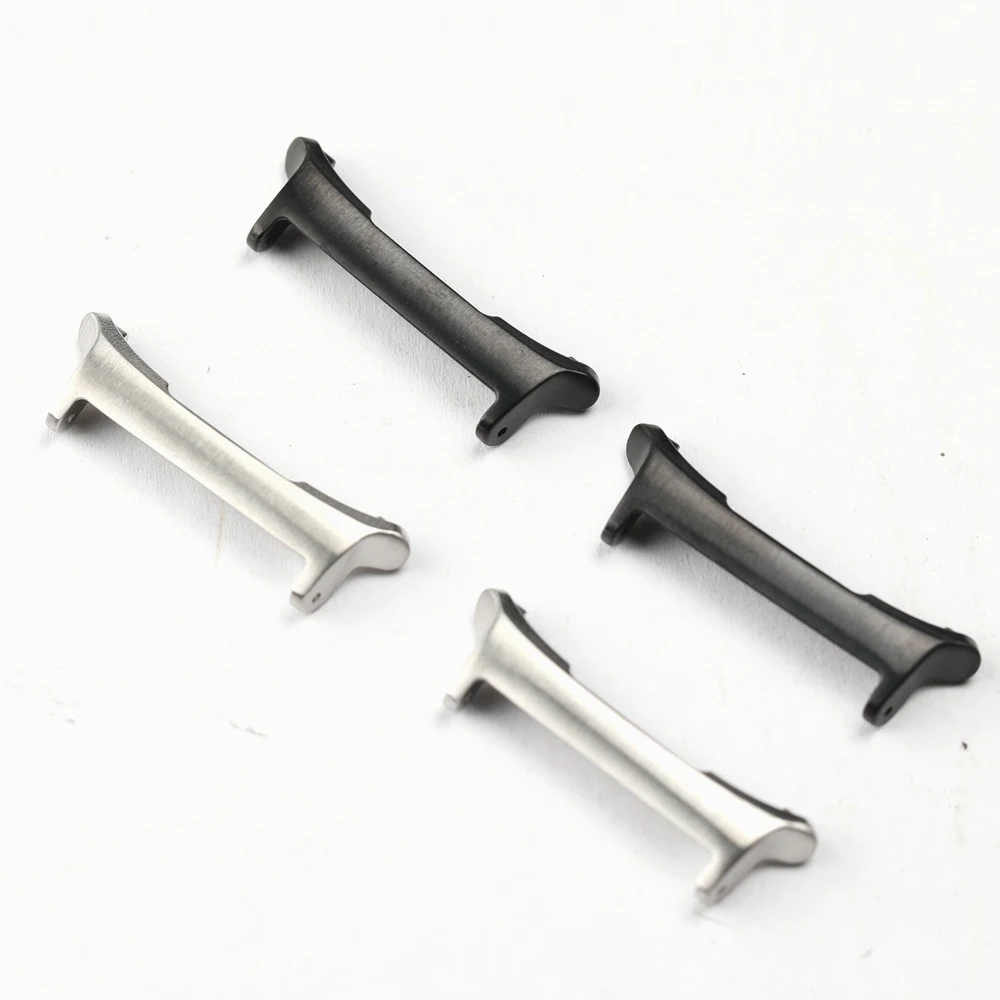 Stecker aus Edelstahl 316, Innendurchmesser 24 mm, kompatibel mit Galaxy Watch Ultra, silber-schwarzer Stecker