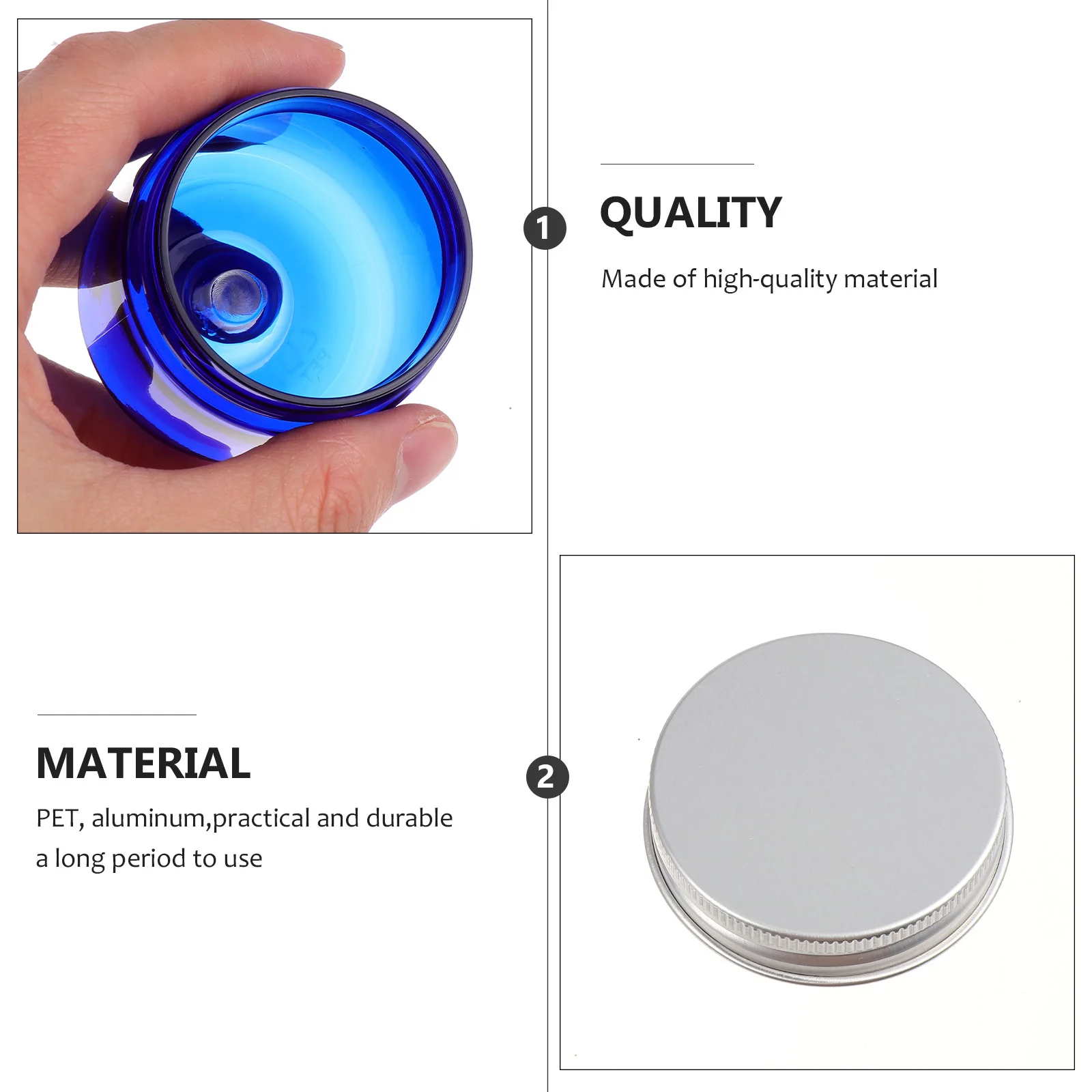 

12Pcs Empty Cream Containers Plastic Jars 50g Mini Portable Travel Case Cream Storage Boxes for Shampoo Lotion