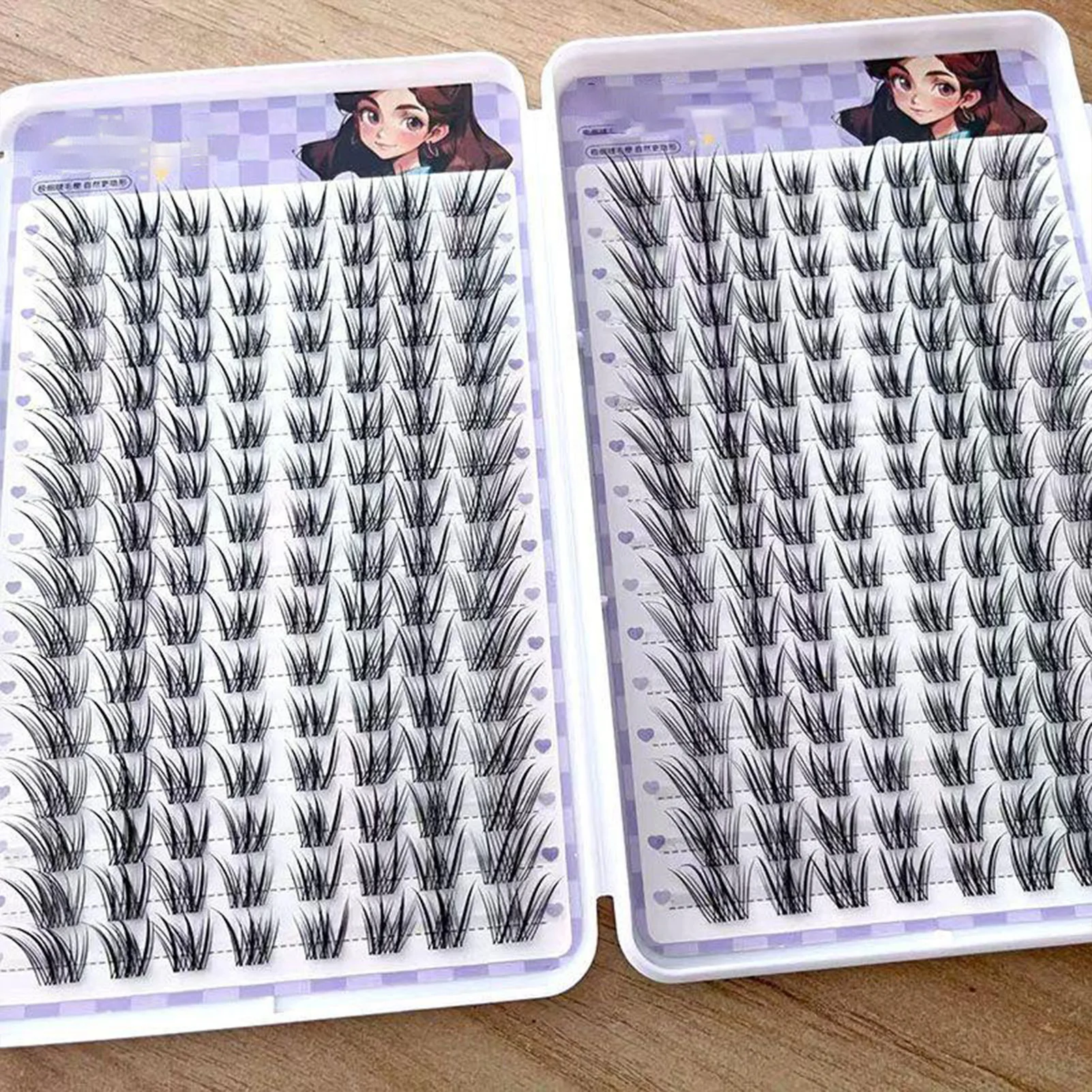 10/32 صفوف رقيق الرموش الصناعية الثعلب نمط طويل تحلق الرموش الصناعية الألياف الاصطناعية رموش كتاب للمكياج اليومي والحفلات