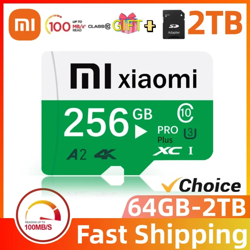 Xiaomi Memory Card 2TB 128GB Class 10 V60 TF Card 1TB Mini SD Card 512GB High Speed Micro TF SD Card 256GB For Nintendo Switch