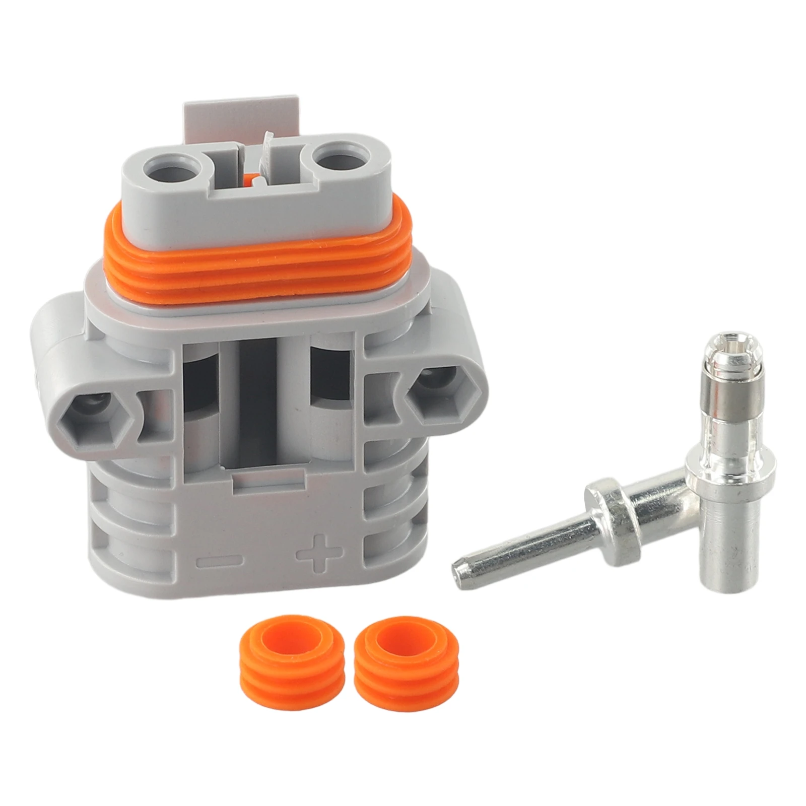 50 Amp 600V Forklift Cable Connectors Pair for AWG 6 Conductors with Straight Interface and UL94 V0 Compliance