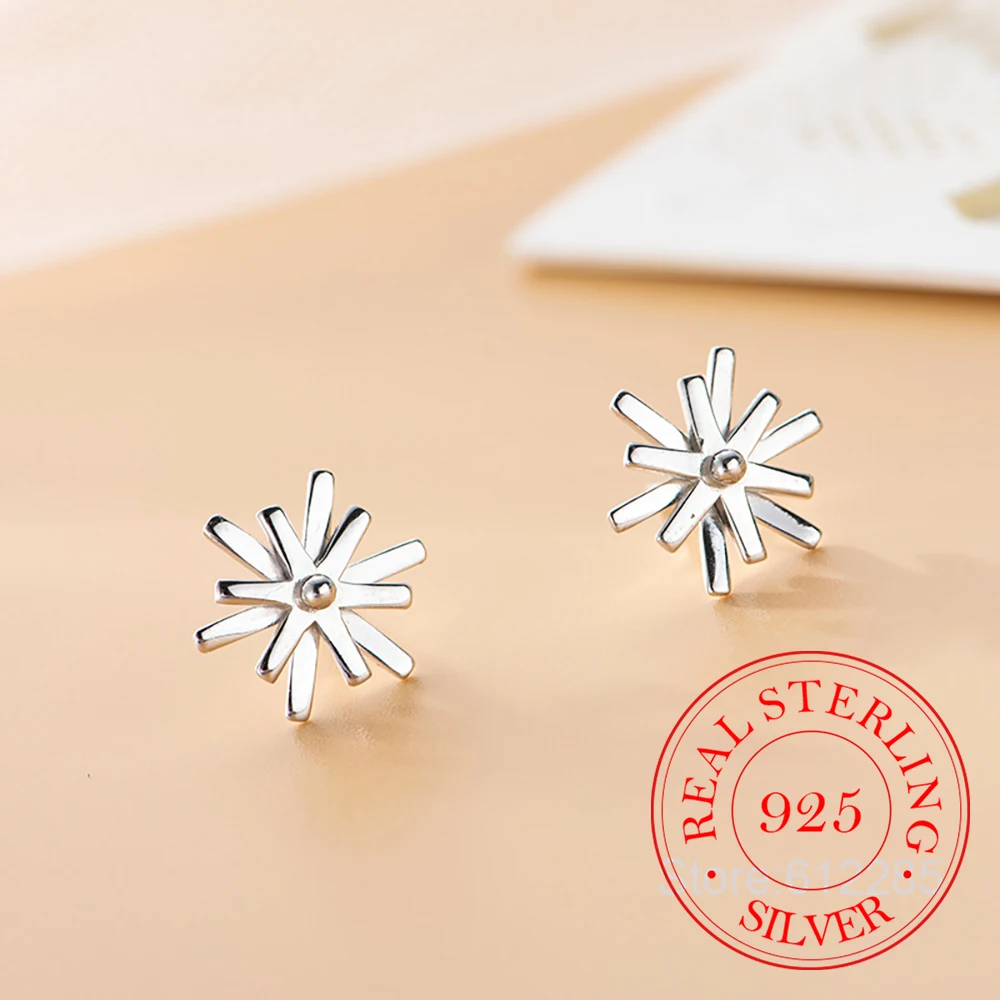 

Ювелирные изделия из стерлингового серебра 925, милые серьги-гвоздики с цветком ромашки для женщин, ювелирные изделия для свадебной вечеринки для девочек, подарок другу