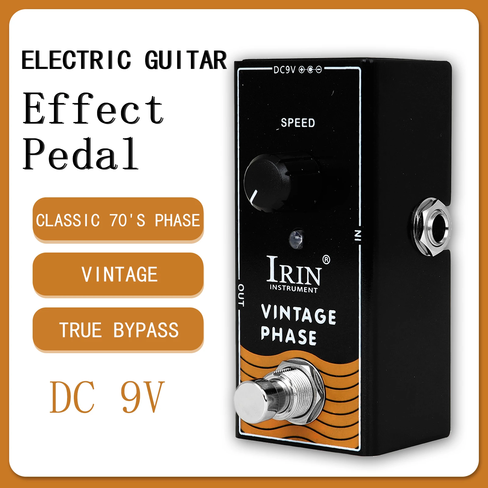

IRIN RF-06 Classic Phase Electric Guitar Effect Pedal Classic 70's Phase Vintage Effect True Bypass Pedal Guitar Accessories
