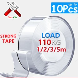 1-10Pcs 1/2/3/5m Nano Double Sided Tape Transparent Adhesive Strips Thickened Waterproof Mounting Tape Glue For Home Kitchen
