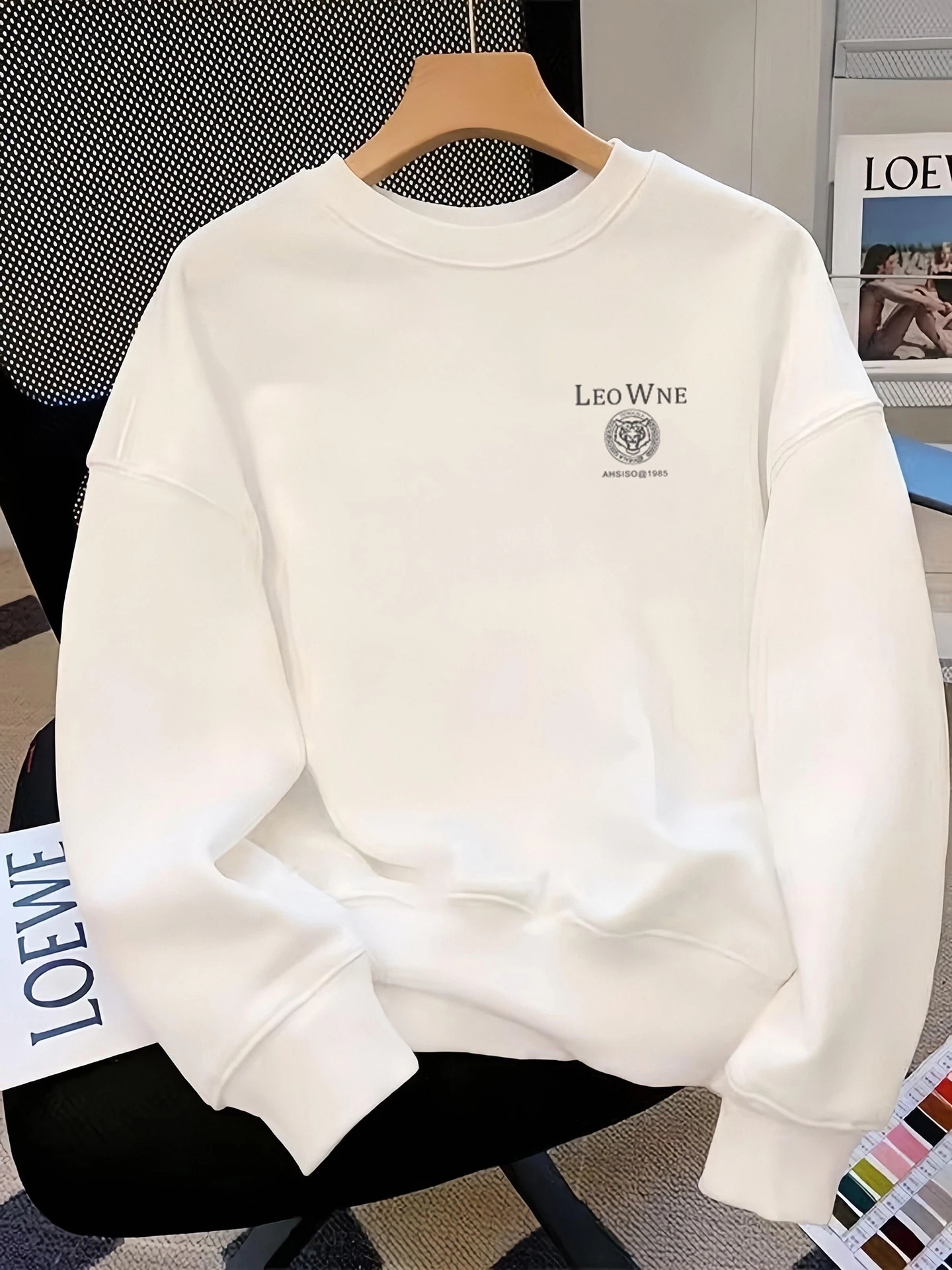 

Casual Loose Long Sve Crew Ne Sweatirt Men's Faionable Agel Comfortable Breathable Boting irt Trendy Top