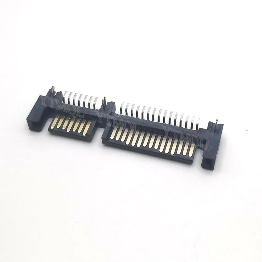 5-100PCS SATA 7+15P 22P Hard Drive 90 Degree Interface SMT Connector 7Pin + 15Pin Male Socket 22Pin PCB to Top