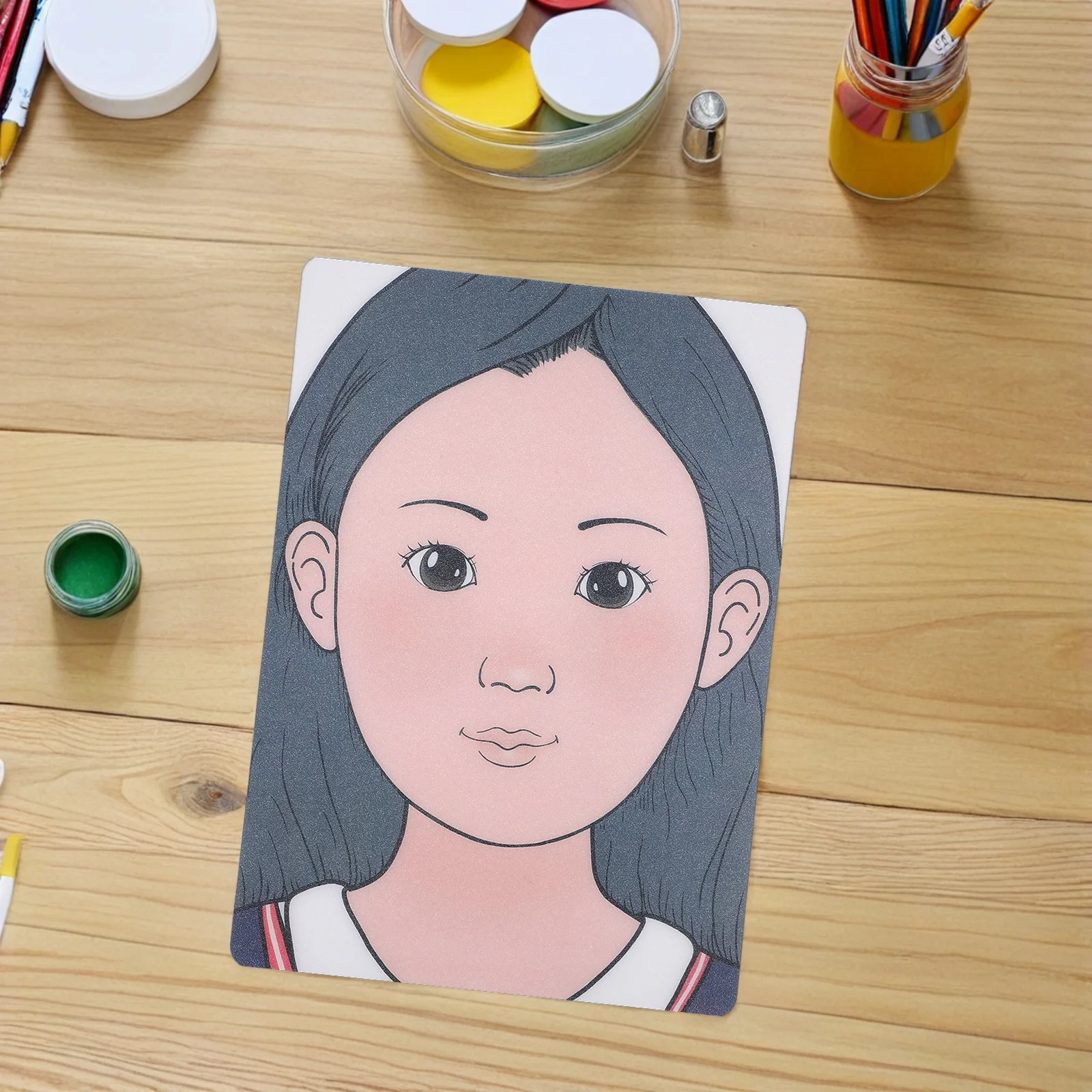 

4 шт. доски для практики краски для лица, пластиковые многоразовые шаблоны для лица формата А4, реалистичные шаблоны для профессиональной практики макияжа