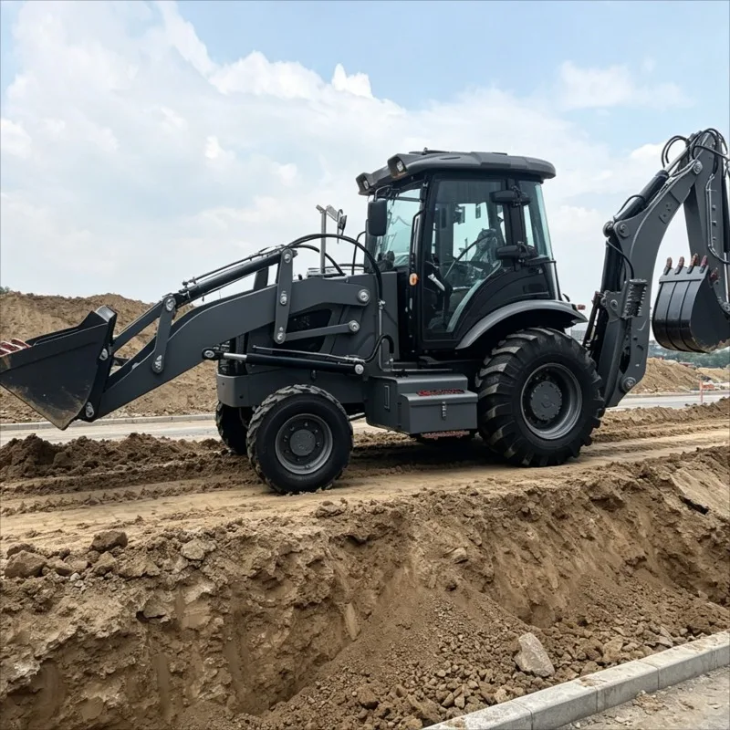 Customized Both Ends Working Heavy Duty Backhoe Loader Front Loader Back Hoe For Road Construction And Farming