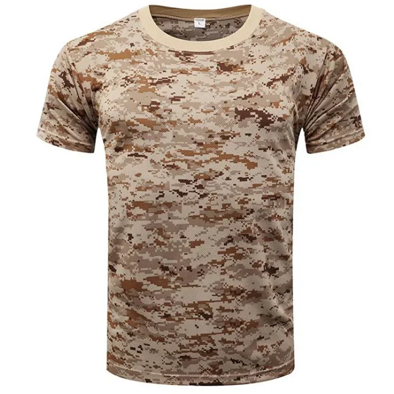 Summer New Fashion Fashion Camouflage T-shirt for Men 3D Printed Jungle Desert Camouflage T-shirt Oversized Top T-shirt Street C