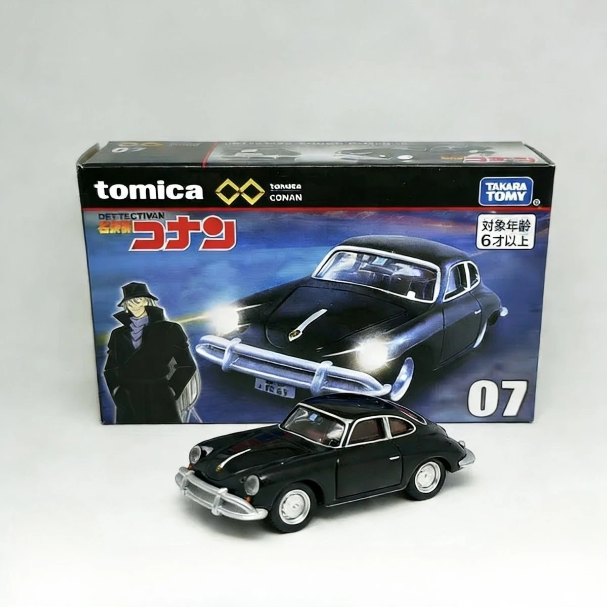 

Игрушечная машинка TAKARA TOMY Diecast Car TOMY Black Box Porsche Unlimited Series TPU07 Detective Conan Black Organization Gin Porsche