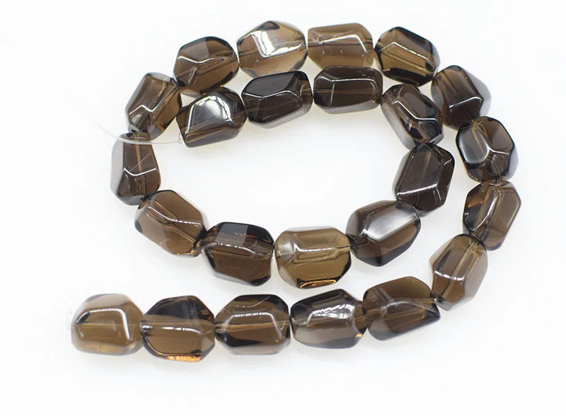 

Smoky Quartz baroque faceted beads nature beads for making jewelry necklace 14inch FPPJ wholesale