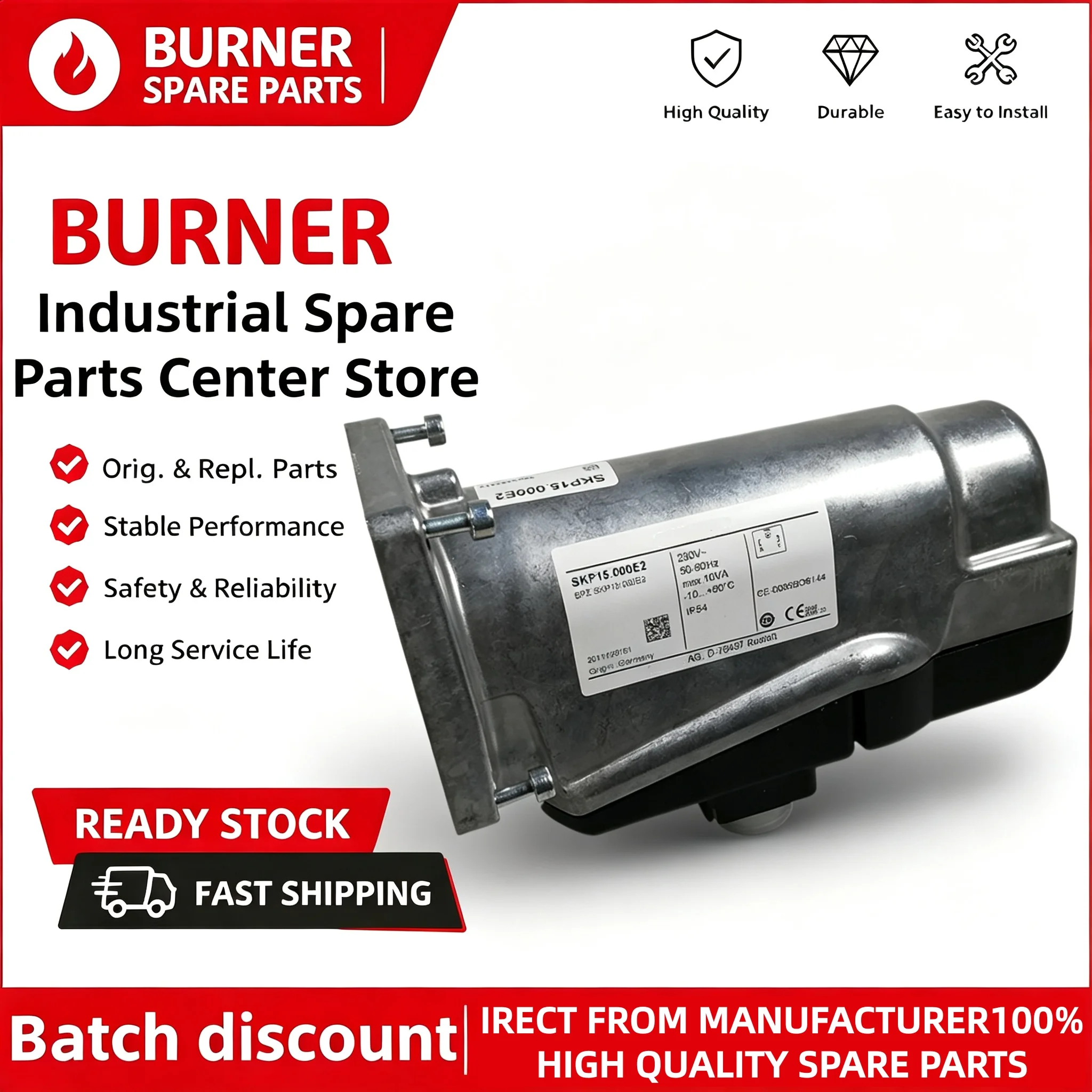 SKP Series Gas Control Servo Actuator SKP15 SKP25 SKP75 SKP15.000E2 SKP75.003E2 Compatible OEM Industrial Heating Furnace Burner
