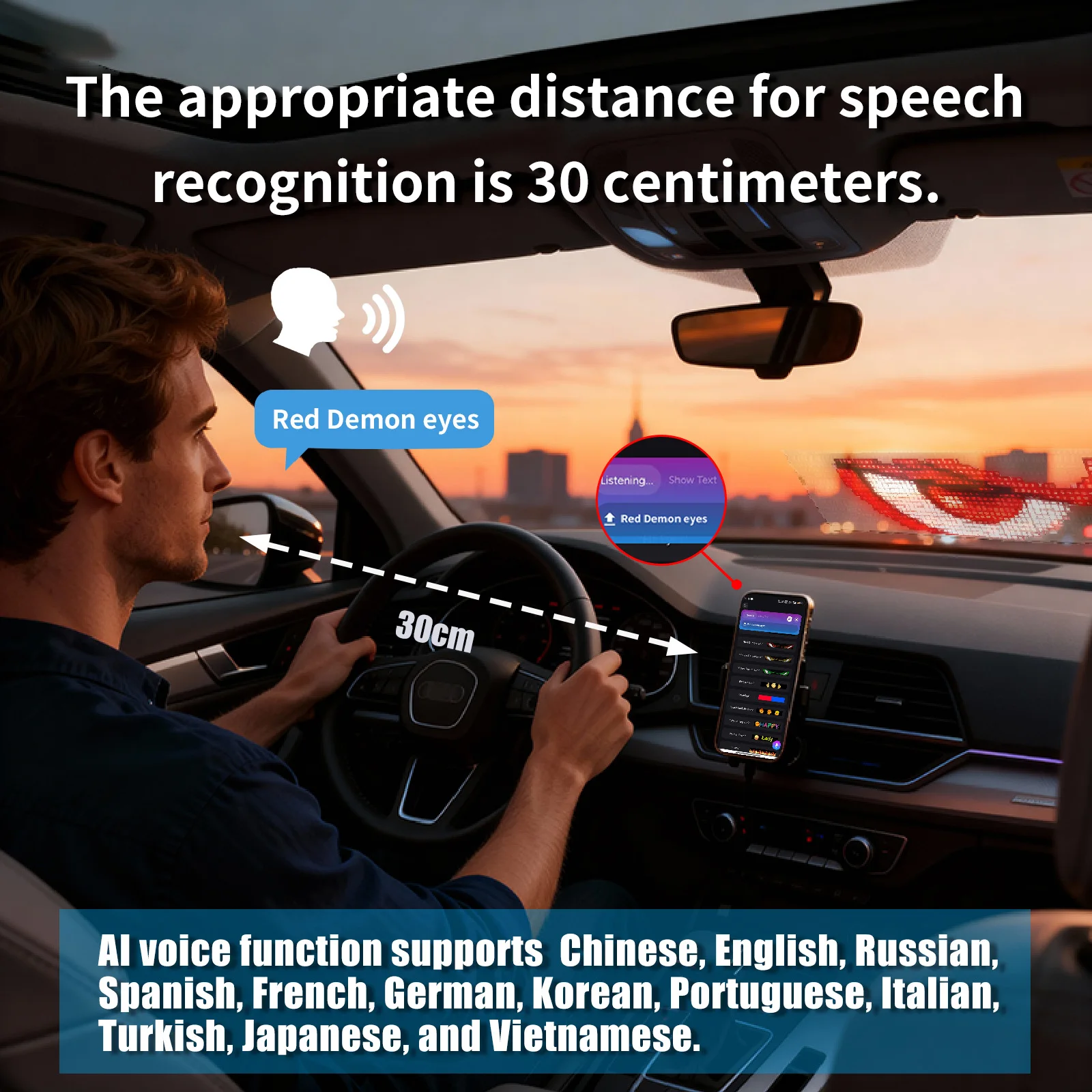 Car Transparent LED Matrix Screen, AI Voice Controlled RGB Pixel Panel, DIY Graffiti & Scrolling Text Windshield Lighting Board