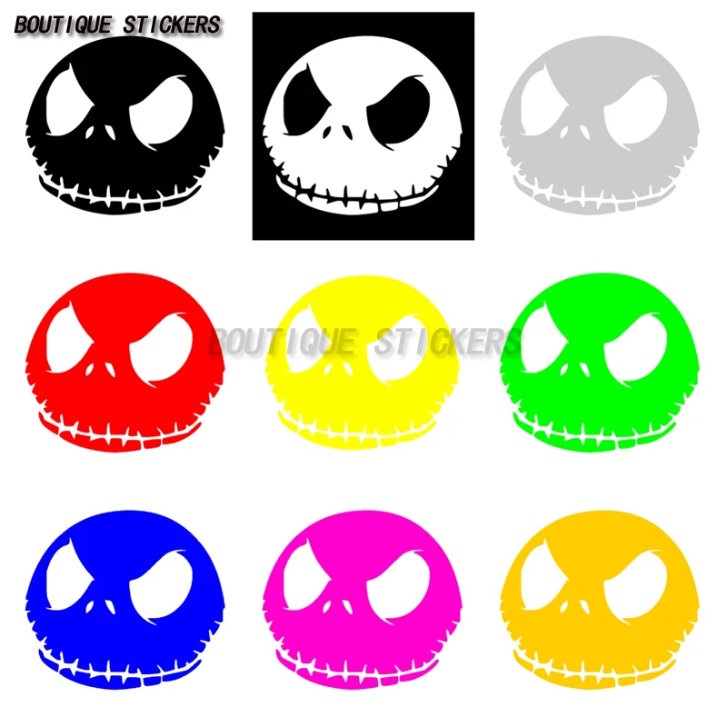 

JACK SKELLINGTON Sinister Nightmare Smile Vinyl Decal Car Stickers Waterproof decals for automobiles and kitchen appliances