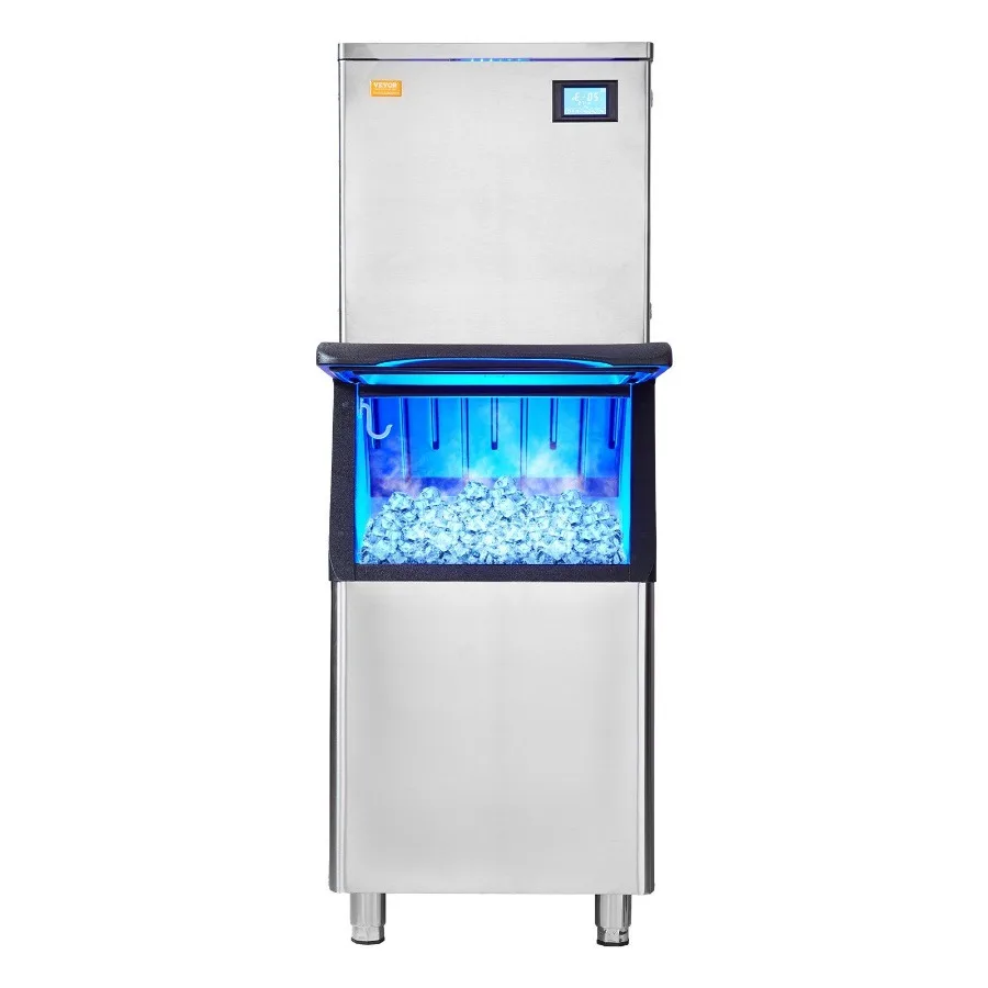 

Commercial Ice Maker 360LBS 24H Ice Making Machine with 330.7LBS Large Storage Bin 700W Auto SelfCleaning Ice Maker Machine wi