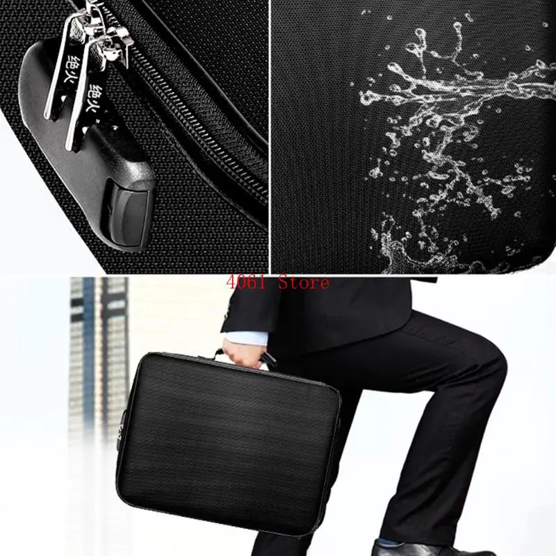 Borsa per organizzatore documenti a 4 strati Spazio grandi dimensioni con cerniera resistente alle acque