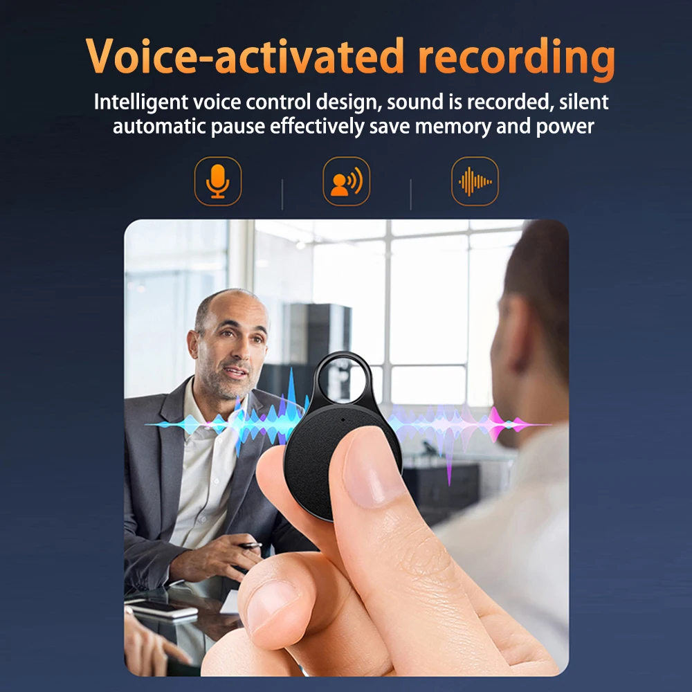 Multi-functional Pendant Mini Recorder Key-shaped MP3 Voice-activated 8G 16G 32G Noise Reduction Audio Recording MP3 Player