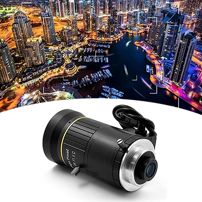 عدسة كاميرا ويب 3MP HD 8-50 مم F1.4 1/2 C-Mount عدسة كاميرا قزحية تلقائية لعدسة المراقبة الأمنية CCTV