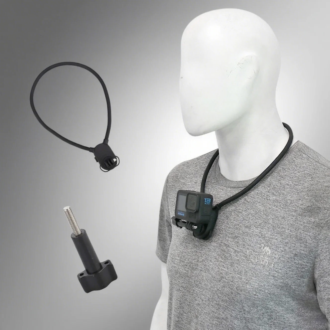 RAMMIND Action Camera 2 in 1 Neck Hold Mount for GoPro Insta