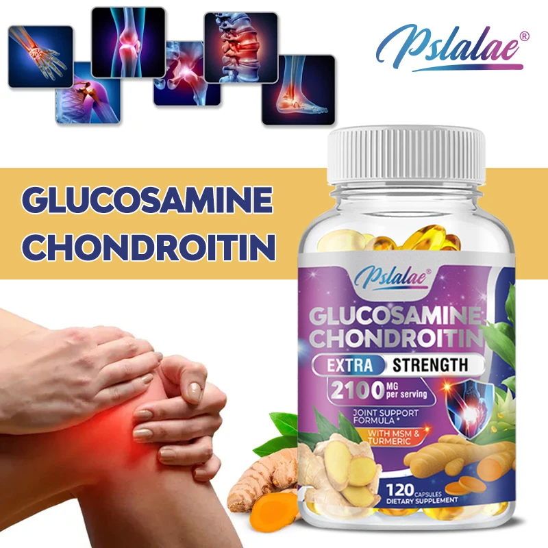 

Glucosamine Chondroitin 2100 Mg - Protects Joint and Knee Health, Boosts The Immune System, Improves Mobility, Non-GMO