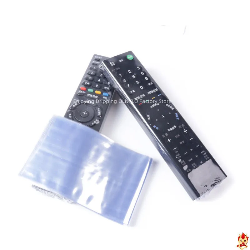 10Pcs Clear Shrink Film Bag TV/Air Condition Remote Control Transparent Case Cover Protective Anti-dust Controller Bag 6/8*25cm