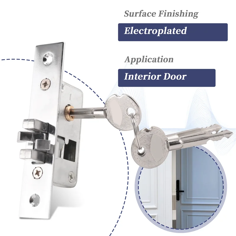

A68Z Invisible/Door Lock, Sliding Door Hook Lock, Alloy Lock Body, Frame Glass Door, Sturdy, Durable, Door Hardware