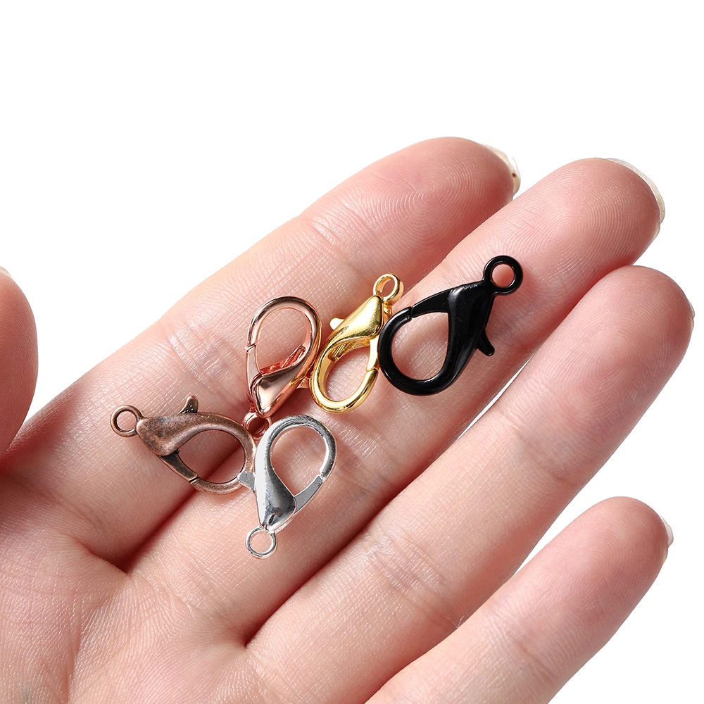 100ชิ้น/ล็อต Clasps กุ้งก้ามกรามสำหรับสร้อยข้อมือสร้อยคอ DIY ตะขอโซ่ปิดอุปกรณ์เสริมสำหรับผลการค้นหาเครื่องประดับขายส่ง