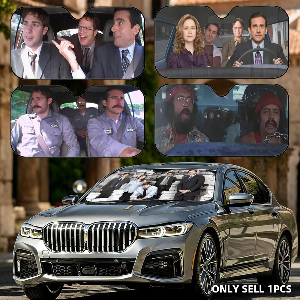 

The O-OfficeES TV Sun Visor Reusable Aluminum Foil Car Windshield Sun Visor UV Protector Heat Insulation Cover Shade