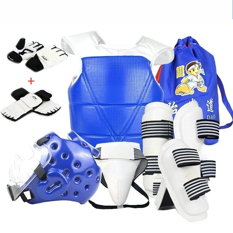 Taekwondo Protective Suit for Adults Children Competition Kit Shin Guard Gear Set Combined Sports Protector Kids Taekwondo Guard