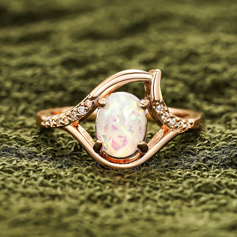 2026 New European and American High-end Niche Line Rings for Female Actors, Elegant and Exquisite Australian Jewelry Accessories