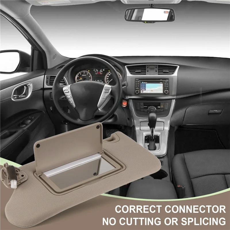 

For Nissan Sentra 2013-2019 Passenger Side Sun Visor With Mirror 96400-3SG8A