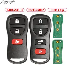 Jingyuqin Remote Car Key ID46 315/433MHZ For Nissan Altima Xterra Maxima Sentra 350Z Murano Infiniti FX45 G35 I35 QX4 KBRASTU15