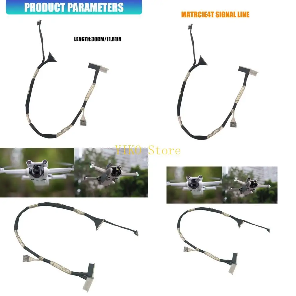 K32C Equipment Repair Cable Assembly, 30cm Line with Flexible Body and Covered End Sections, 1 Piece Service Replacement Wire