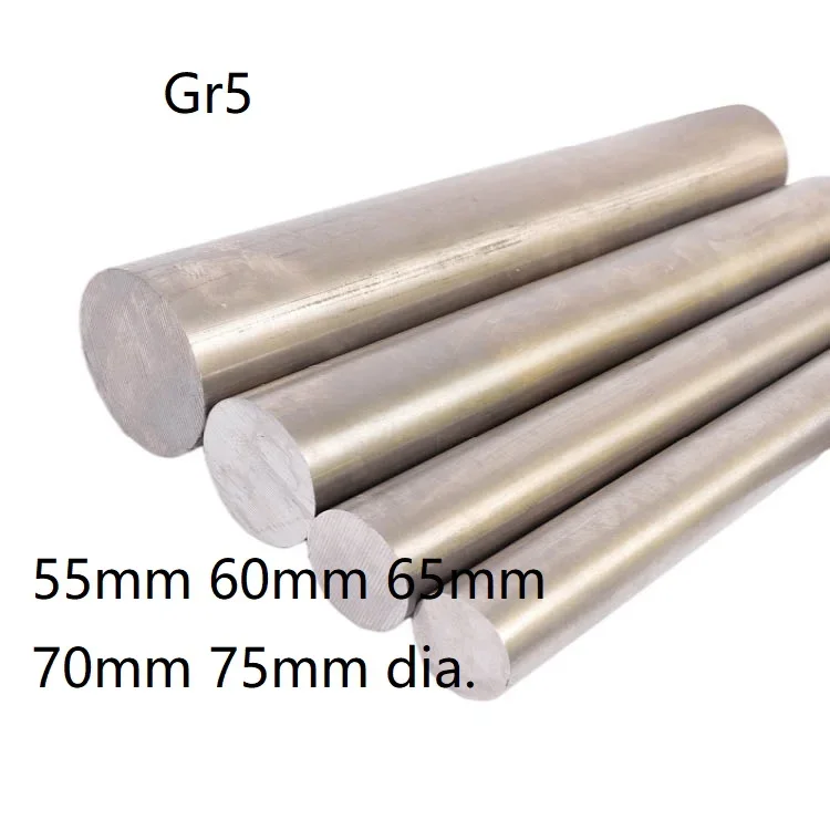 

55mm 60mm 65mm 70mm 75mm dia. Grade 5 TA6V titanium alloy rod titanic Ti stick ti bar BT6 TI-6AL-4V Gr5 TC4 Titanium round rod