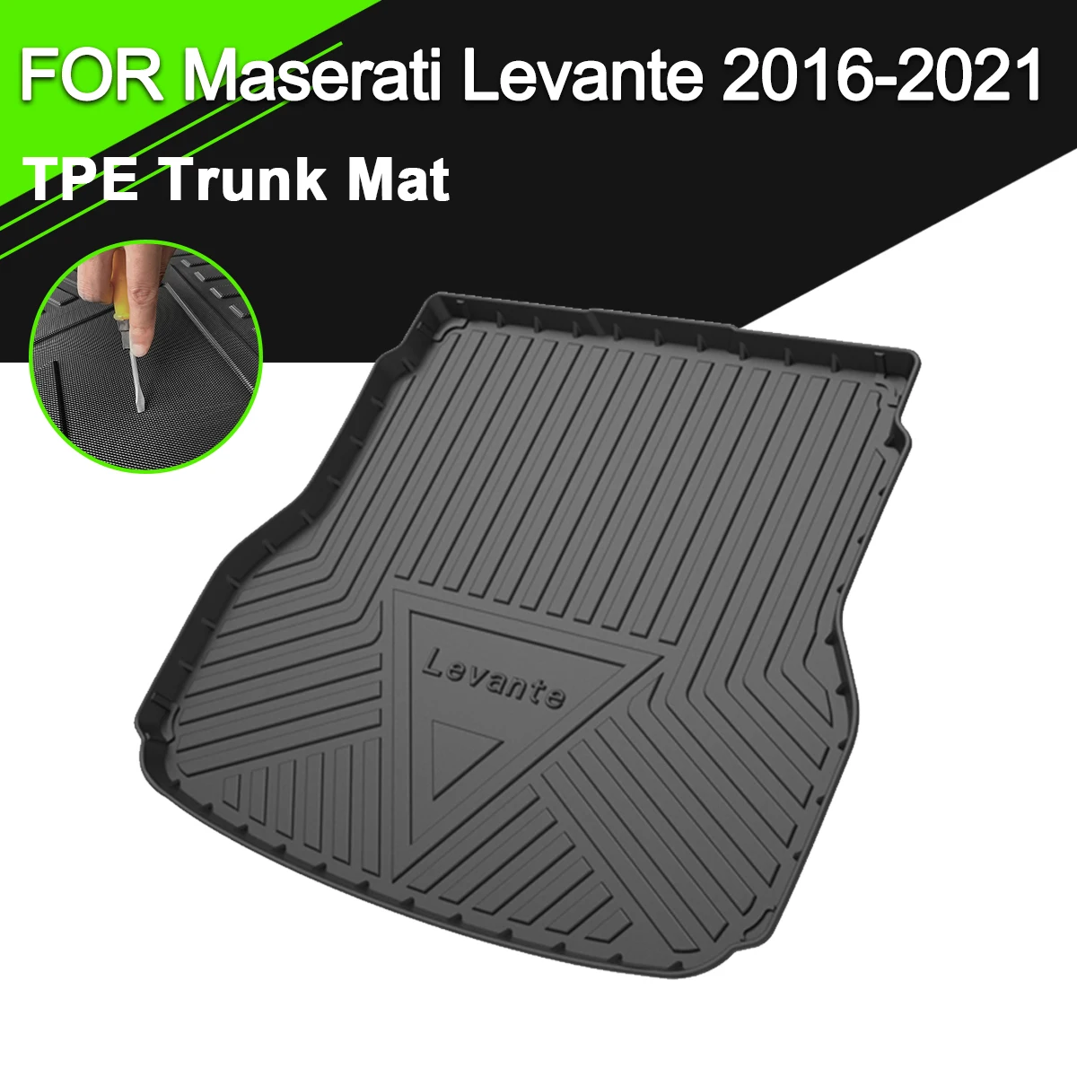 

Trunk Mat TPE FOR Maserati Levante 2016-2021 Car Waterproof Non-Slip Rubber Cargo Liner Accessories