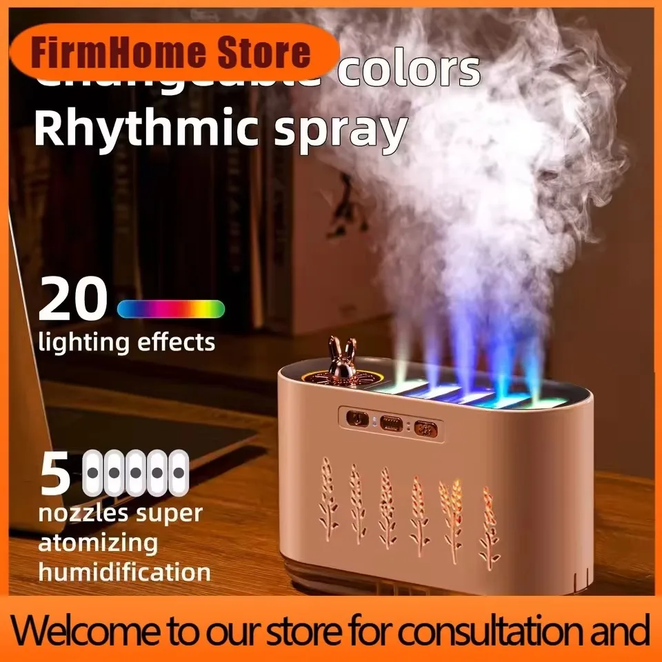 FirmHome StoreAir Humidifier Household Silent Bedroom Five-hole Spray Aromatherapy Creative Dynamic Colorful Voice Control Pick-
