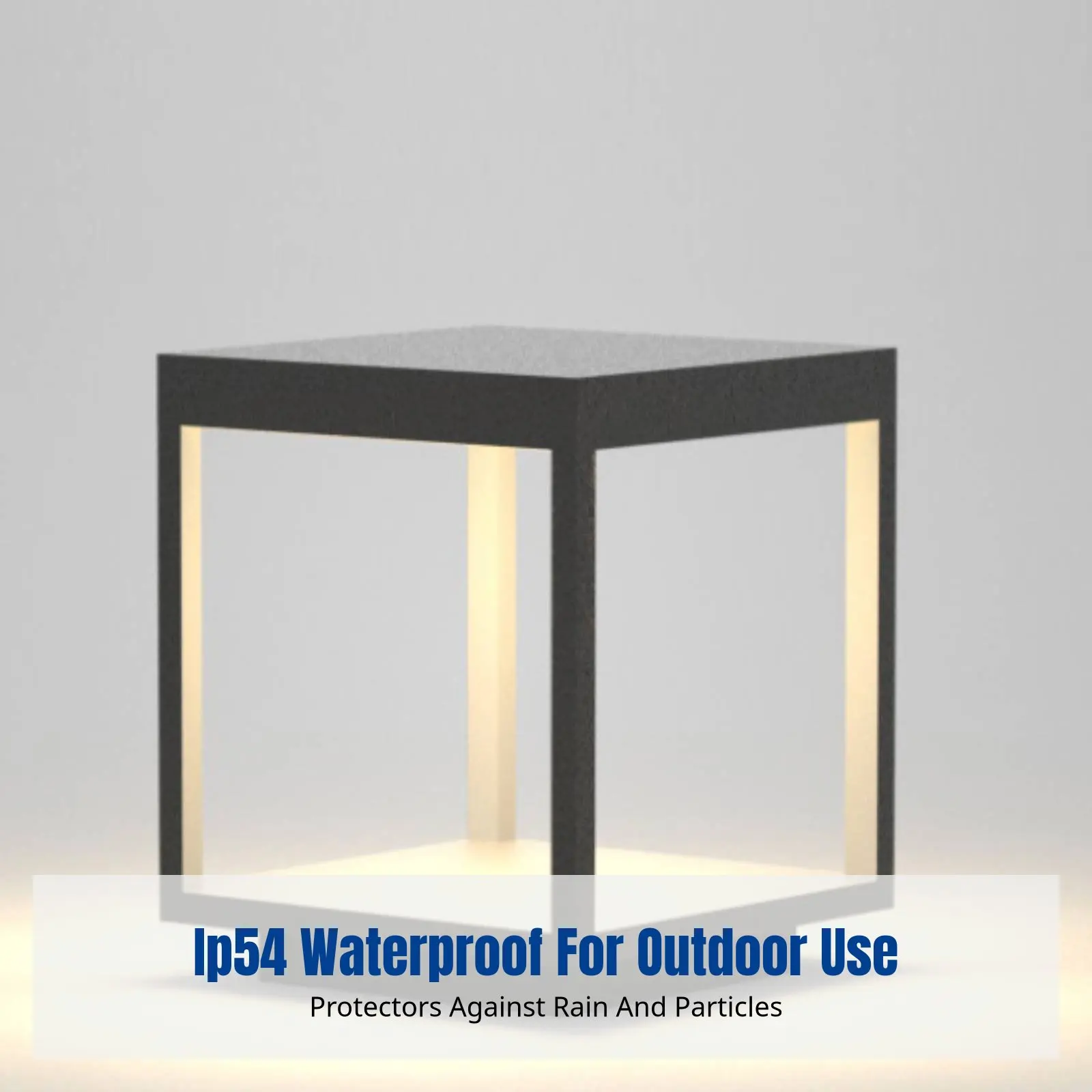 Example of the garden light installed on a courtyard wall