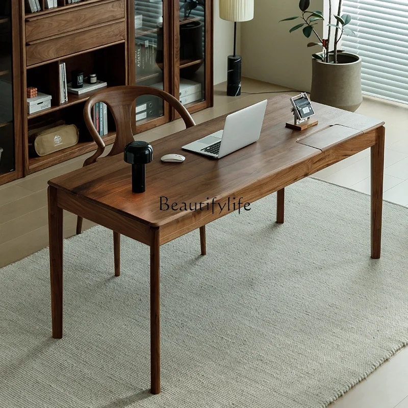 FG44All solid wood double learning and writing computer desk office Nordic modern home dining table