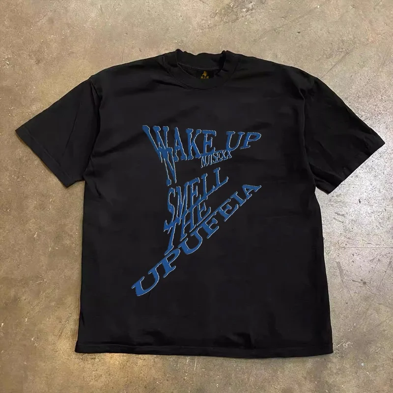 Loose Fit Cotton T-Shirt Unisex Short Sleeve Double Thread UPUPXIA Hero Print Sweat Absorbent round Neck Casual Summer Top