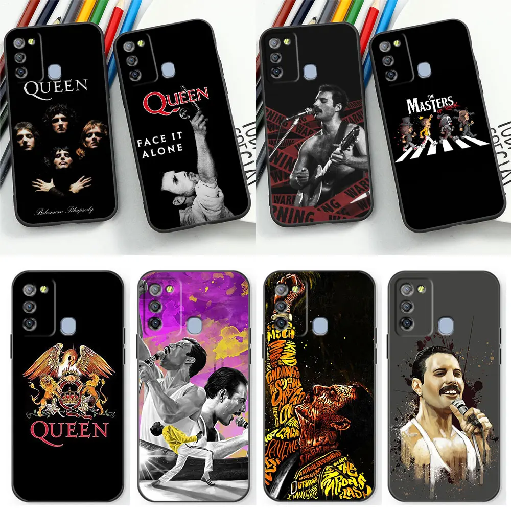 Freddie Mercury Queen band Phone Case For Infinix Note Zero Tecno Pova Camon 30 30I 12 12G96 11 10 Vip 20 5 4 2 19 16 Pro Cover