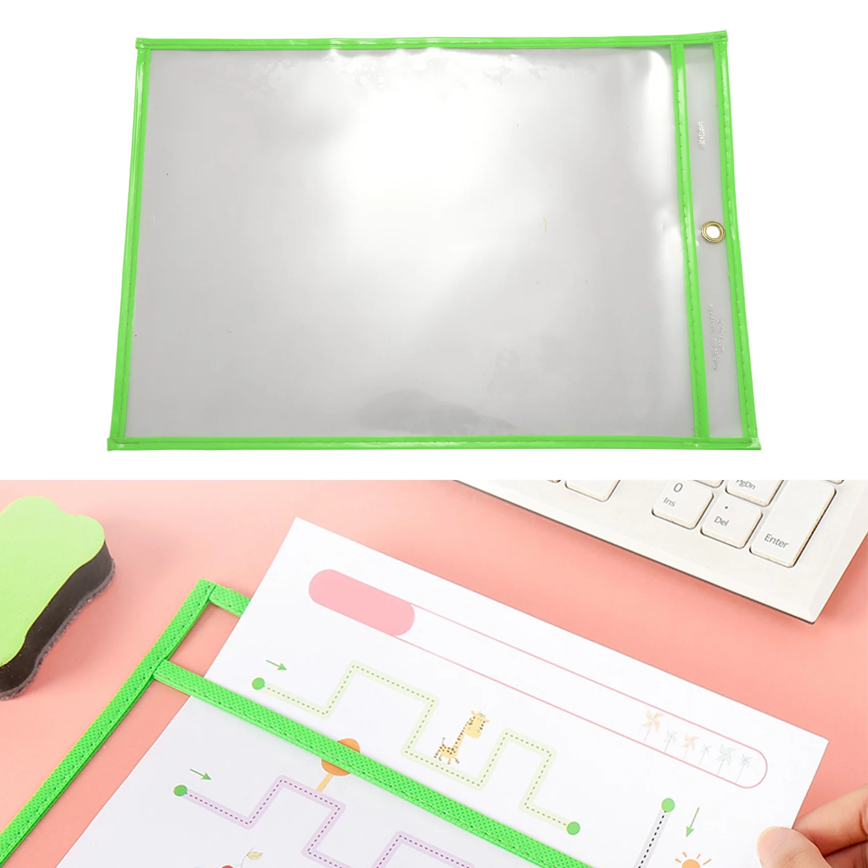 Classic-30 Multicolored Dry Erase Pockets,Oversize 10 X 13 Pockets,Perfect For Classroom Organization,Reusable Dry Erase Pockets