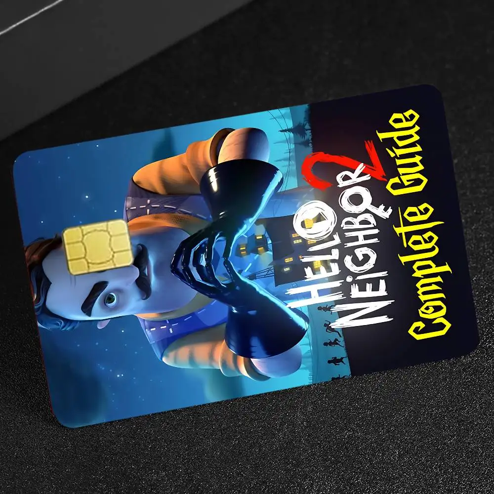 لعبة HELLO N-NEIGHBOR أنيمي الغطاء الأمامي فيلم ملصق الجلد لبطاقة الخصم الائتمان شريحة صغيرة كبيرة #5