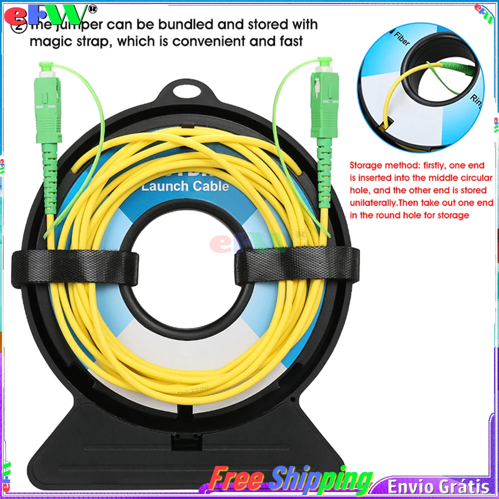 Efvv Mini Otdr Dode Zone Eliminator, sc/APC-SC/Apc Fiber Ringen Optische Otdr Launch Kabelbox Sm Verlengkabel 150/300/500M