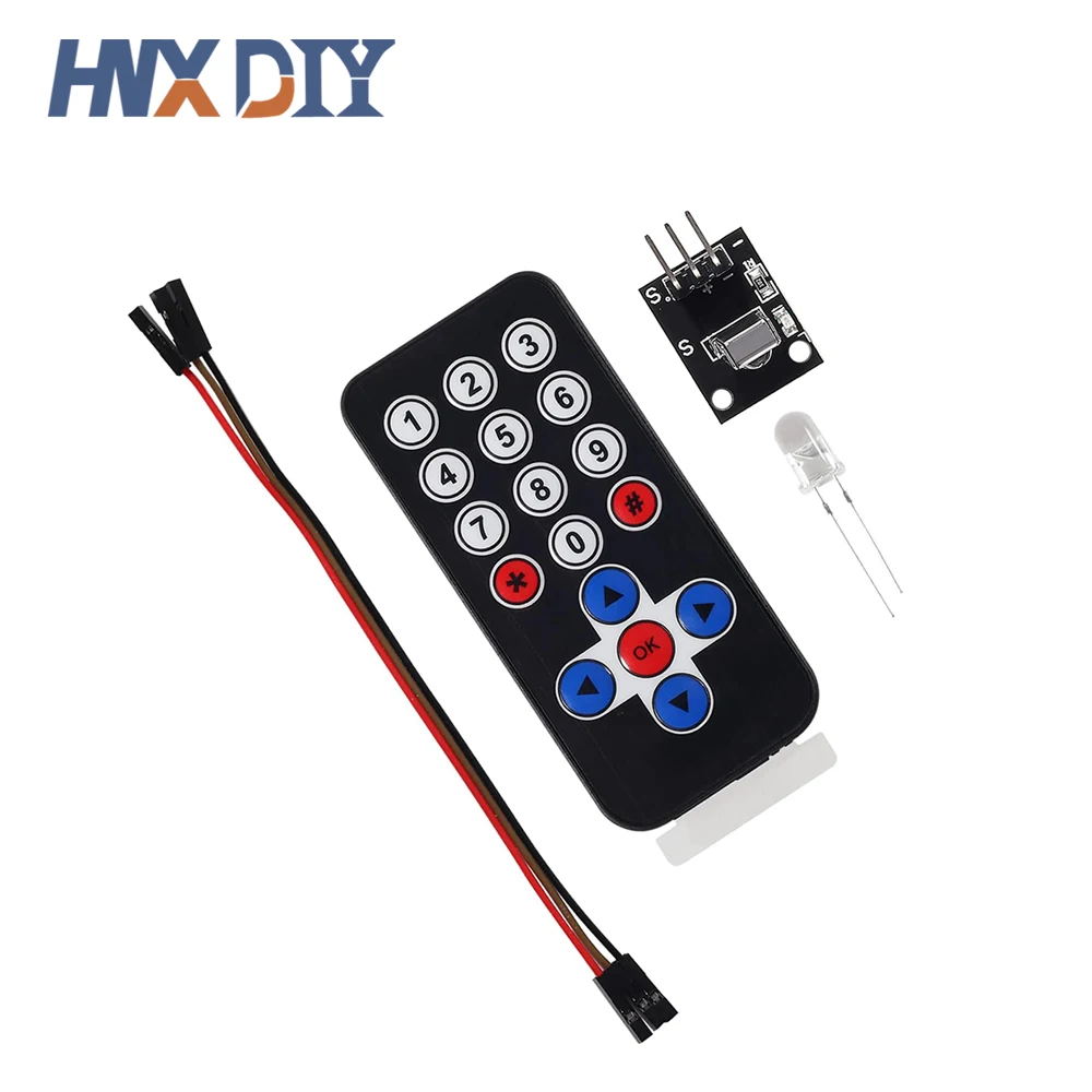 1-10sets Infrared IR Wireless Remote Control Module Kits DIY Kit HX1838 For Arduino Raspberry Pi